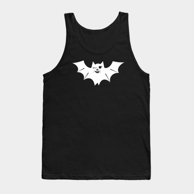 Bat (white solid) Tank Top by aceofspace